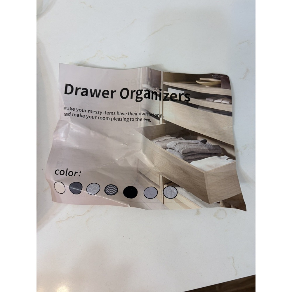 Drawer Organizers Clothes, Set of 10 Dresser Organizer Bins, Fabric